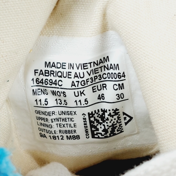 Converse Red Glitter High-Top Sneakers - Picture 9 of 12